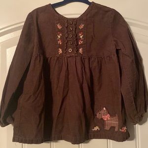 Girl’s Gymboree corduroy dog long sleeve shirt